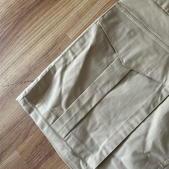 Shona Joy Sabato Utility Micro Mini Skirt Tan SIZE 6 Low Rise Gorpcore Cargo - Picture 6 of 11